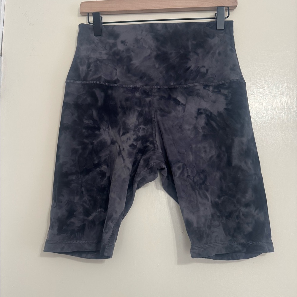 lululemon athletica Black Tie-Dye High-Rise Bike Shorts